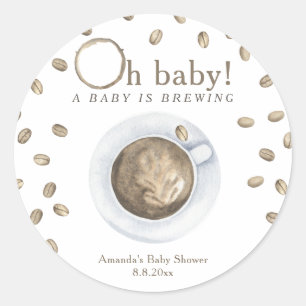 Adesivo Chá de Bebê Café Um bebê está sendo preparado Chá