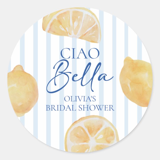 Adesivo Chá de Bebê Ciao Bella (Frente)