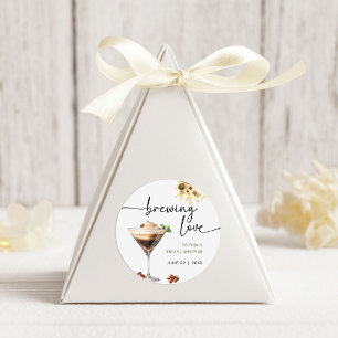 Adesivo Chá de Bebê com Martini Espresso em Aquarela