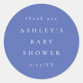 Adesivo Chá de Bebê Coordenada Periwinkle Elegante