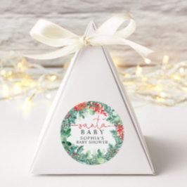 Adesivo Chá de Bebê Coroa de Natal