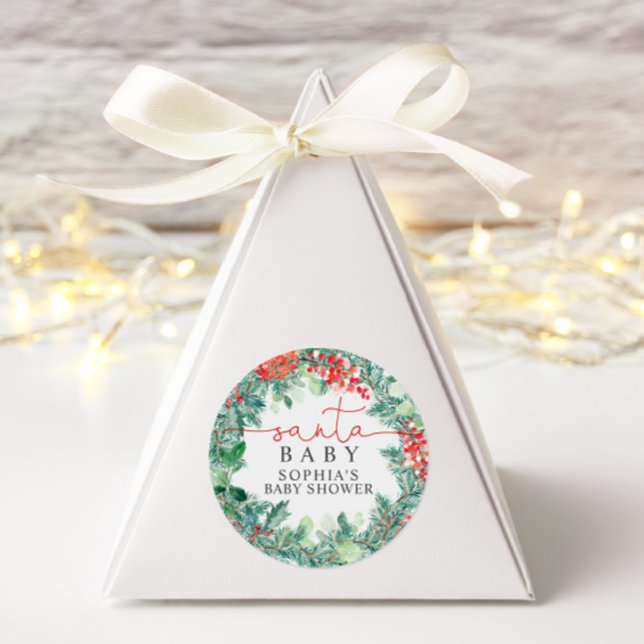 Adesivo Chá de Bebê Coroa de Natal (Criador carregado)