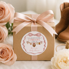 Adesivo Chá de Bebê Country Little Cowgirl