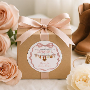 Adesivo Chá de Bebê Country Little Cowgirl