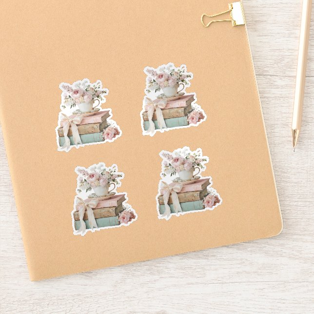 Adesivo Chá de Bebê da Noiva Floral Elegante Seu Próximo C (Notebook)