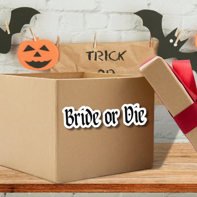 Adesivo Chá de Bebê da Noiva Gótica Sombria ou Morra (Criador carregado)