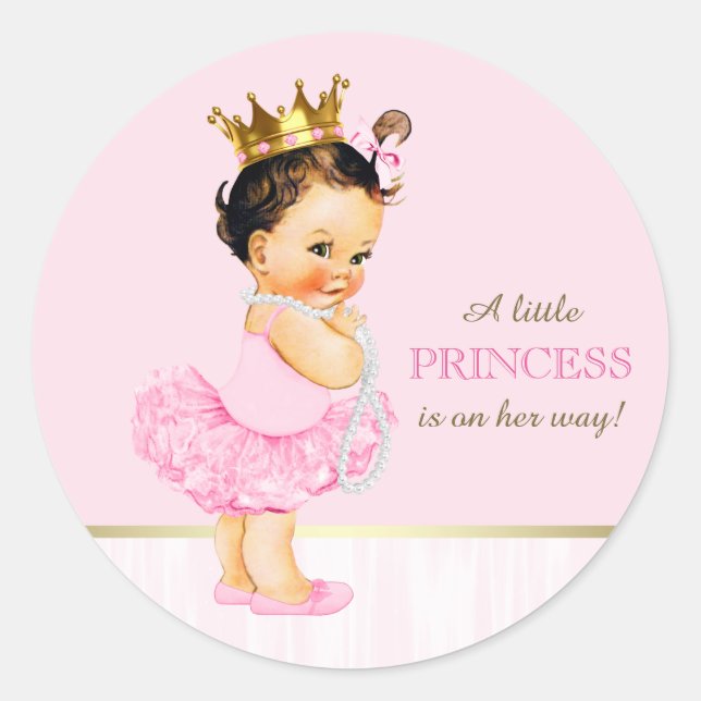 Adesivo Chá de Bebê da Princesa Bailarina (Frente)