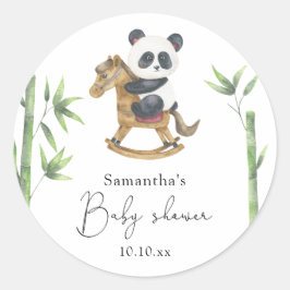 Adesivo Chá de bebê de bambu e urso panda