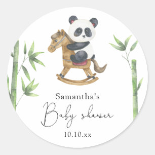 Adesivo Chá de bebê de bambu e urso panda