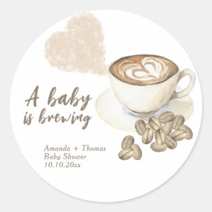 Adesivo Chá de bebê de café coando