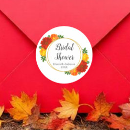 Adesivo Chá de Bebê de Flores de Outono