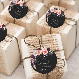 Adesivo Chá de Bebê de Flores e Folhagens Modernas e Mal-h