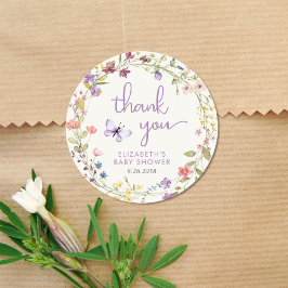 Adesivo Chá De Bebê De Flores Selvagens