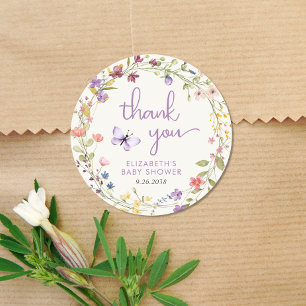 Adesivo Chá De Bebê De Flores Selvagens