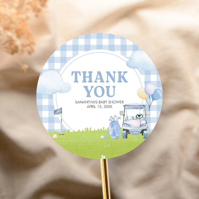 Adesivo Chá de Bebê de Golfe Little Putter (Golf Little Putter Baby Shower Sticker)