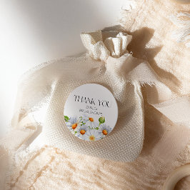 Adesivo Chá de Bebê de Margarida Aquarela Minimalista Mode