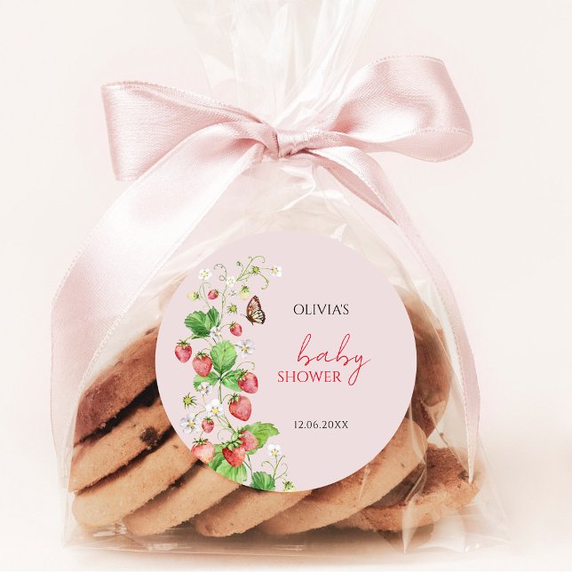 Adesivo Chá de Bebê de Morango (Criador carregado)