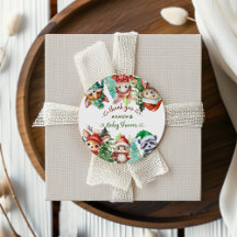 Chá de Bebê de Natal Agradecimento Papai Noel