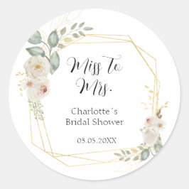 Adesivo Chá de Bebê de Noiva Boho Flor