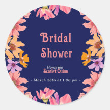 Chá de bebê de noiva com flores silvestres rosa mo