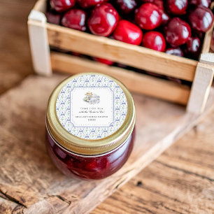 Adesivo Chá de Bebê de Noiva Coquete Floral Azul