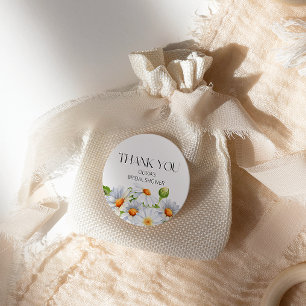 Adesivo Chá de Bebê de Noiva de Margarida em Aquarela Mini