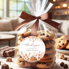 Adesivo Chá de Bebê de Noiva do Outono em Terracota