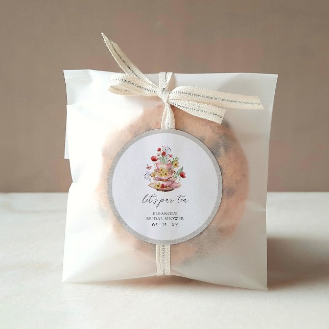 Adesivo Chá de Bebê de Noiva Elegante com Flores Silvestre (Criador carregado)