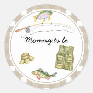 Adesivo Chá de Bebê de Pescador - Mamãe de Criança