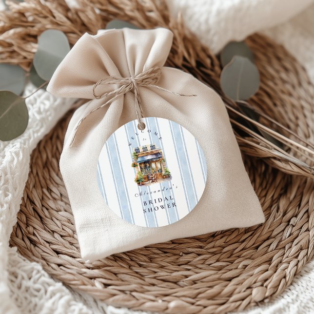 Adesivo Chá de Bebê do Blue French Cafe (Criador carregado)