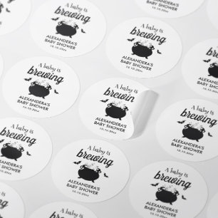Adesivo Chá de Bebê do Dia das Bruxas Baby Brewing Chá de