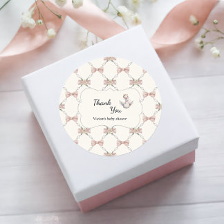 Adesivo Chá de Bebê do Ganso Tolo Préppy