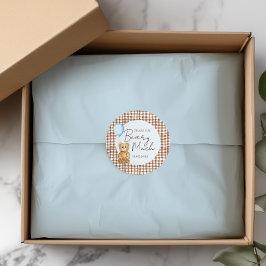 Adesivo Chá de Bebê do Menino do Urso Azul - Agradecimento