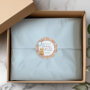 Adesivo Chá de Bebê do Menino do Urso Azul - Agradecimento