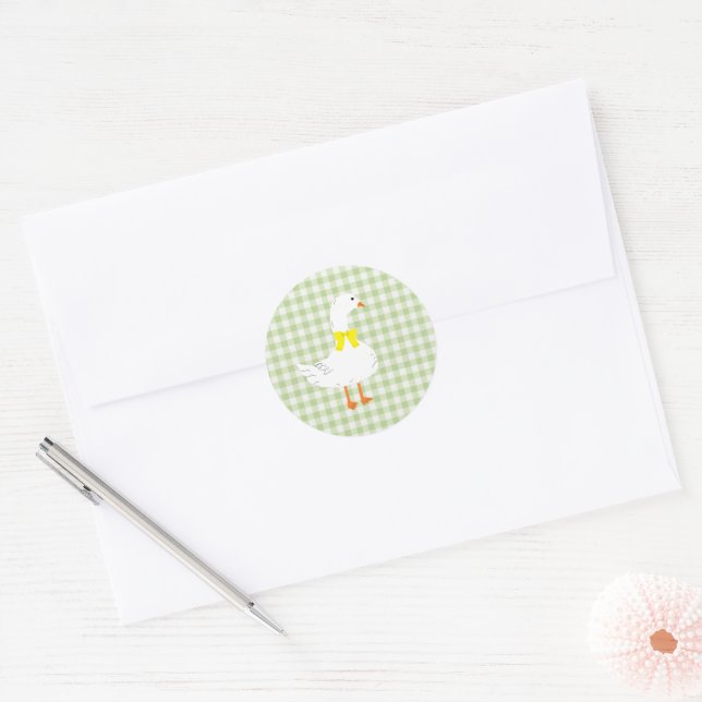 Adesivo Chá de Bebê do Pequeno Ganso (Envelope)