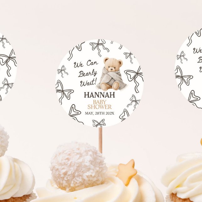 Adesivo Chá de Bebê do Ursinho Caprichoso  (Criador carregado)