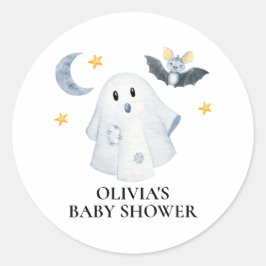 Adesivo Chá de Bebê Fantasminha do Halloween