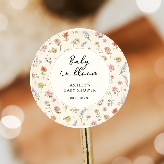 Adesivo Chá de Bebê Floral Bebê em Flor (Criador carregado)
