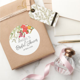 Adesivo Chá de Bebê Floral de Verão para Noiva