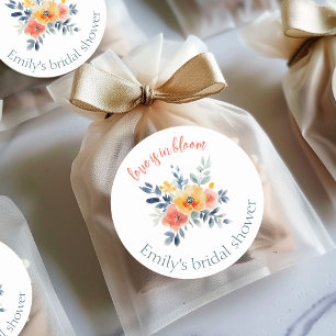 Adesivo Chá de Bebê Floral em Aquarela Personalizado