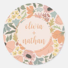 Adesivo Chá de Bebê Floral Personalizado 