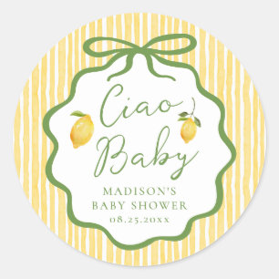 Adesivo Chá de Bebê Italiano Limão Ciao Baby