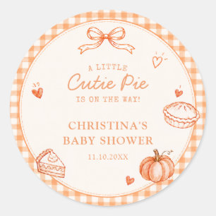Adesivo Chá de Bebê Little Cutie Pie Outono