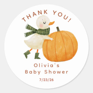 Adesivo Chá de Bebê Little Pumpkin Duck