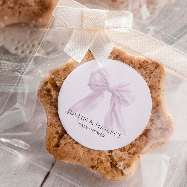 Adesivo Chá de Bebê Menina Coquette Rosa Personalizado (Criador carregado)