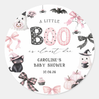 Adesivo Chá de Bebê Menina Fantasma de Halloween Little Bo