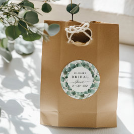 Adesivo Chá de Bebê Moderno e Elegante com Folhagens