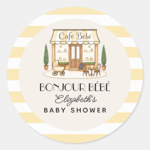 Adesivo Chá de Bebê Neutro Café Paris França Bébé