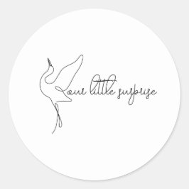 Adesivo Chá de Bebê Neutro Cegonha Minimalista