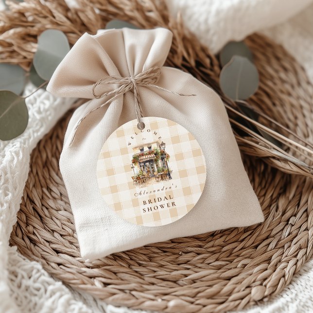 Adesivo Chá de Bebê Neutro no Café Francês (Criador carregado)